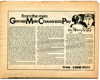 GAY SUNSHINE #4 (Berkeley, CA: December 1970).