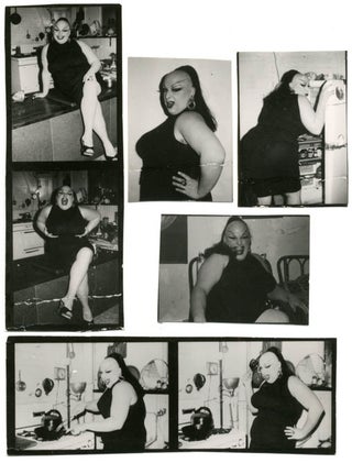 Item #39014 A group of 7 b/w contact sheet photographs of Divine by Billy Maynard, c.1973 +...