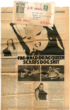 A group of 7 b/w contact sheet photographs of Divine by Billy Maynard, c.1973 + photos of Mario Montez and Silva Thin.
