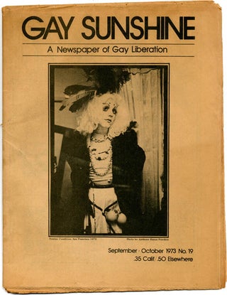 Item #39015 GAY SUNSHINE: A Newspaper of Gay Liberation #19 (Berkeley, CA: Sept.-Oct. 1973