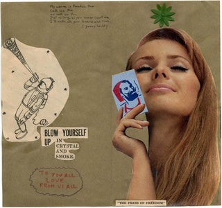 Item #39036 A group of six items, including autograph postcards + collage. Gianfranco MANTEGNA,...