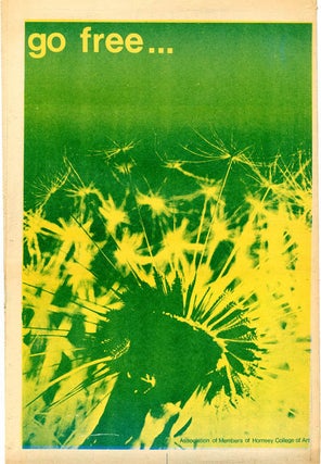 "Paradise Now" by Julian Beck, a two-colour centrespread with illustrations by John Hurford, in IT #35 (London: July 12-25, 1968).