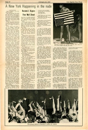 "Mysteries and Smaller Pieces". Harvey Perr's review of The Living Theatre at USC's Bovard Auditorium, in LOS ANGELES FREE PRESS #241 (February 28, 1969).