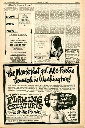 "Mysteries and Smaller Pieces". Harvey Perr's review of The Living Theatre at USC's Bovard Auditorium, in LOS ANGELES FREE PRESS #241 (February 28, 1969).