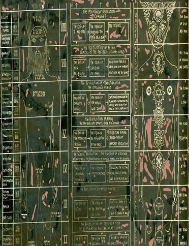 Item #39055 "The Chart is the Map - Paradise Now!" in Oz #21 (London: OZ Publications Ink Ltd., May 1969) + original photographic negative of the diagram used in the magazine's printing of it (38.5x50.5cm.).
