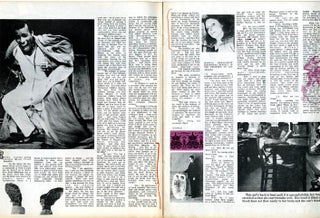 Original collage, untitled, c.1969 + Roundhouse flyer + Oz #24 with Robert Crumb poster.