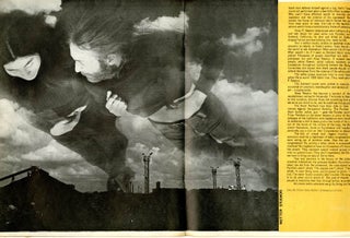 Original collage, untitled, c.1969 + Roundhouse flyer + Oz #24 with Robert Crumb poster.