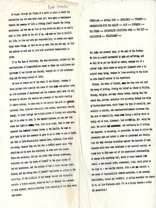 A group of texts by four Living Theatre members, c. 1970.