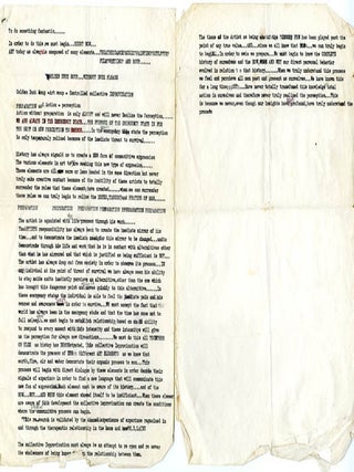 A group of texts by four Living Theatre members, c. 1970.