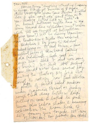 Item #39067 Two autograph letters signed. Ira COHEN, Mel CLAY