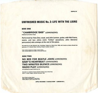 UNFINISHED MUSIC No. 2: LIFE WITH THE LIONS by John Lennon and Yoko Ono.