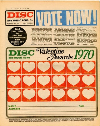 DISC AND MUSIC ECHO (London: Disc Echo Ltd., November 29, 1969).