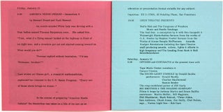 Original programme for the 3-day Trips Festival, held at the Longshoremen's Hall in San Francisco between January 21-23, 1966.