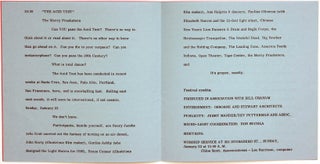 Original programme for the 3-day Trips Festival, held at the Longshoremen's Hall in San Francisco between January 21-23, 1966.