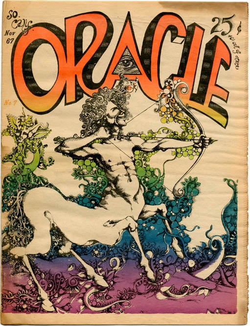 Item #39120 "Birth of a Tribe", an extensive 9pp. photo-illustrated interview with Gene Carlson of the Om Foundation, in ORACLE OF SOUTHERN CALIFORNIA #7 (LA: November 1967). OM FOUNDATION.