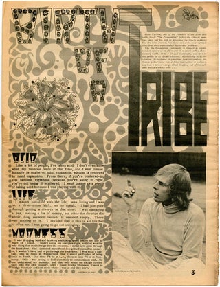 "Birth of a Tribe", an extensive 9pp. photo-illustrated interview with Gene Carlson of the Om Foundation, in ORACLE OF SOUTHERN CALIFORNIA #7 (LA: November 1967).