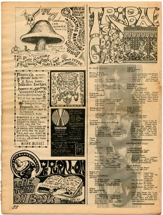 "Birth of a Tribe", an extensive 9pp. photo-illustrated interview with Gene Carlson of the Om Foundation, in ORACLE OF SOUTHERN CALIFORNIA #7 (LA: November 1967).