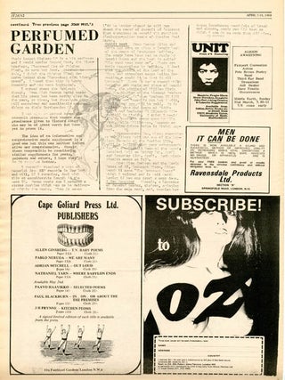 "Why Tribe?", front cover + 1pp. in INTERNATIONAL TIMES #28 (London: April 5, 1968).