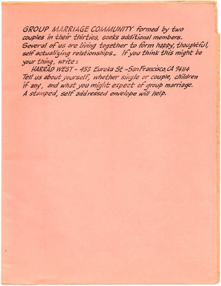 THE MODERN UTOPIAN Vol. 3, #2 (Berkeley, CA: Winter 1968-1969).