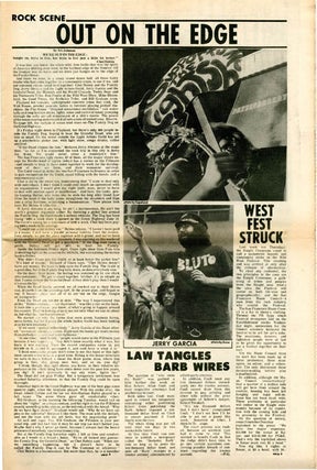 "Bummer This Summer", a 2pp. news article on the recent eviction of the final few members of the Olompali commune, in BERKELEY TRIBE #6 (Berkeley, CA: The Red Mountain Tribe, August 8, 1969).