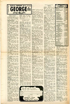 "Bummer This Summer", a 2pp. news article on the recent eviction of the final few members of the Olompali commune, in BERKELEY TRIBE #6 (Berkeley, CA: The Red Mountain Tribe, August 8, 1969).