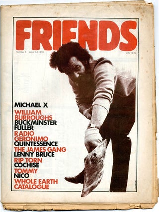 "Fuller's Earth" in FRIENDS #5 (London: April 14, 1970), a 2pp. transcript of an interview with Buckminster Fuller conducted by Colin Moorcraft (Architectural Design) while on a train travelling between London and Oxford.