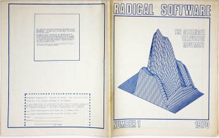RADICAL SOFTWARE #1 (NY: Raindance Corporation, second print run [September 1970], with new editorial address, issue number printed on the front, and variant text and design to back cover; all other contents identical to first printing).