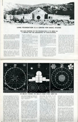 Two photo-illustrated articles on the Libre Commune in Colorado and the Lama Foundation in New Mexico, each 10pp., in ARCHITECTURAL DESIGN Vol. XLII (London: December 1971).
