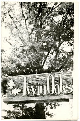 Item #39218 Original prospectus produced by the Twin Oaks community outlining its history and...