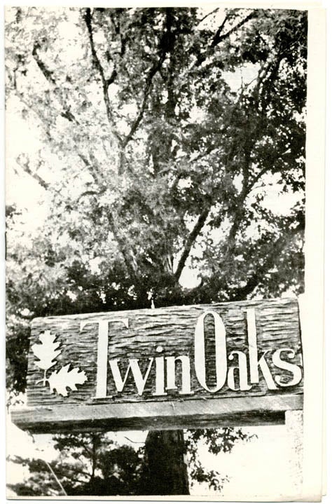 Item #39218 Original prospectus produced by the Twin Oaks community outlining its history and policies. TWIN OAKS.