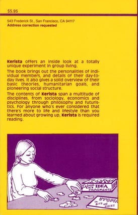 Kerista: Lifestyle Package Design & Experience. Volume 1, Book 1 Summer 1984.