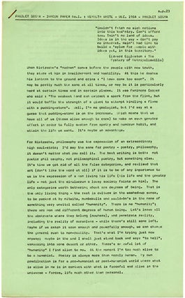 Item #39342 JARGON PAPER No. 1. London: Sigma Portfolio #23, c. December 1964. SIGMA PORTFOLIO