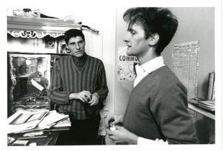Item #39343 An original b/w photograph by John Hopkins of Alexander Trocchi with Ian Sommerville...