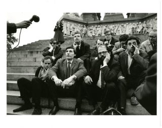 Item #39350 An original glossy b/w photograph by John Hopkins of the Albert Hall Poetry...