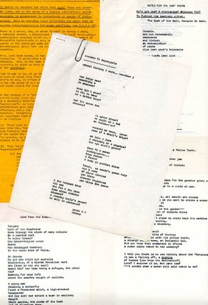 Item #39368 A group of four typescript poems (carbon) by Alexander Trocchi, originally sent to...