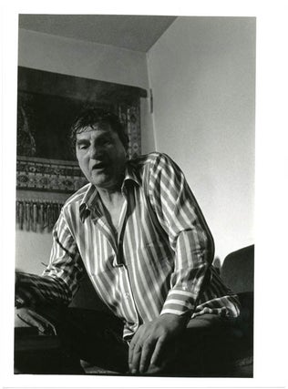 Item #39376 An original b/w photograph by Harold Chapman of Alexander Trocchi, taken in...