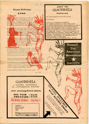 GUERRILLA - A Monthly Newspaper of Contemporary Kulchur #1 & 2 (all published). Detroit: Artists' Workshop Press, January [actually February] 1967 and June 1967.