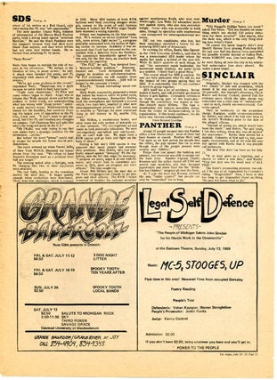 ANN ARBOR ARGUS #3, #5, #9, and #11 (Ann Arbor, MI: March 13 - August 13, 1969).