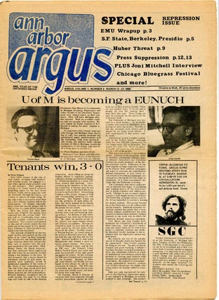 ANN ARBOR ARGUS #3, #5, #9, and #11 (Ann Arbor, MI: March 13 - August 13, 1969).