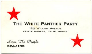 Item #39395 A small card providing the address and phone number for the Marin chapter of the...
