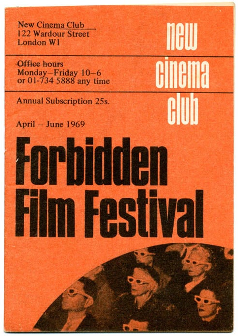 Item #39440 FORBIDDEN FILM FESTIVAL. London: New Cinema Club, 1969.