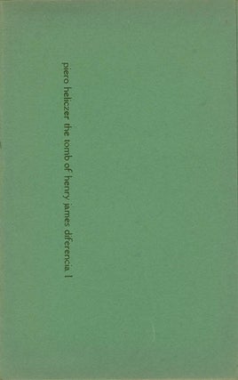 Item #39448 The Tomb of Henry James Diferencia 1. Piero HELICZER