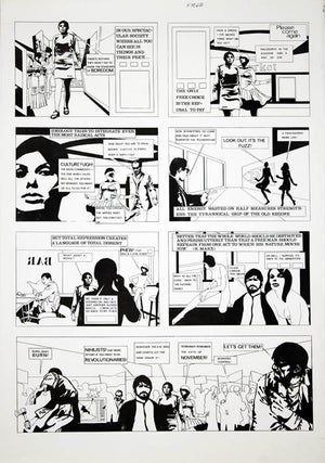 Item #39465 An original poster printed by King Mob reproducing André Bertrand's détourned...