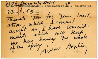 Item #39506 A small collection of correspondence to Steve Abrams, including cards and letters...