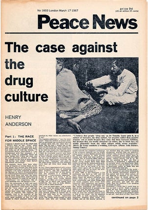 Item #39527 "The Case Against The Drug Culture" (3pp.), in PEACE NEWS #1603 (London: March 17,...