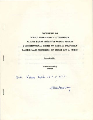 Item #39567 Documents on Police Bureaucracy's Conspiracy Against Human Rights of Opiate...