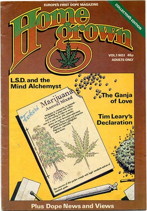 HOME GROWN #1-10 (London: Alchemy Publications, June 1977 - Winter 1981) - all published + original cartoon artwork by Ed Barker + more.