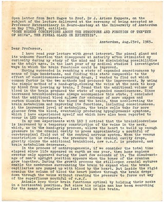 Item #39582 Two open letters by Bart Huges, dated Amsterdam August 23 and December 31, 1965...