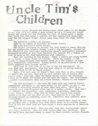 Item #39608 Uncle Tim’$ Children. Timothy LEARY