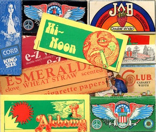 Item #39651 A collection of 14 vintage packets of rolling papers, c. late 1970s/early 1980s, most...